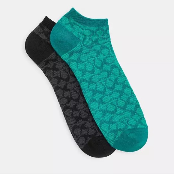 Coach Other - Coach 2 Pairs of Green / Black Socks